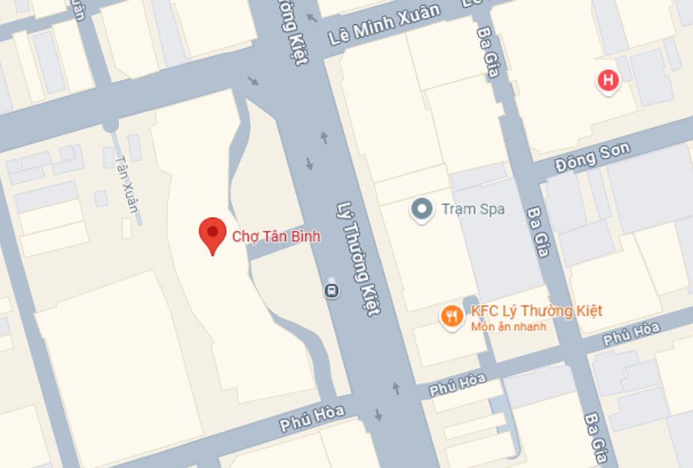 Map of Tan Binh Market